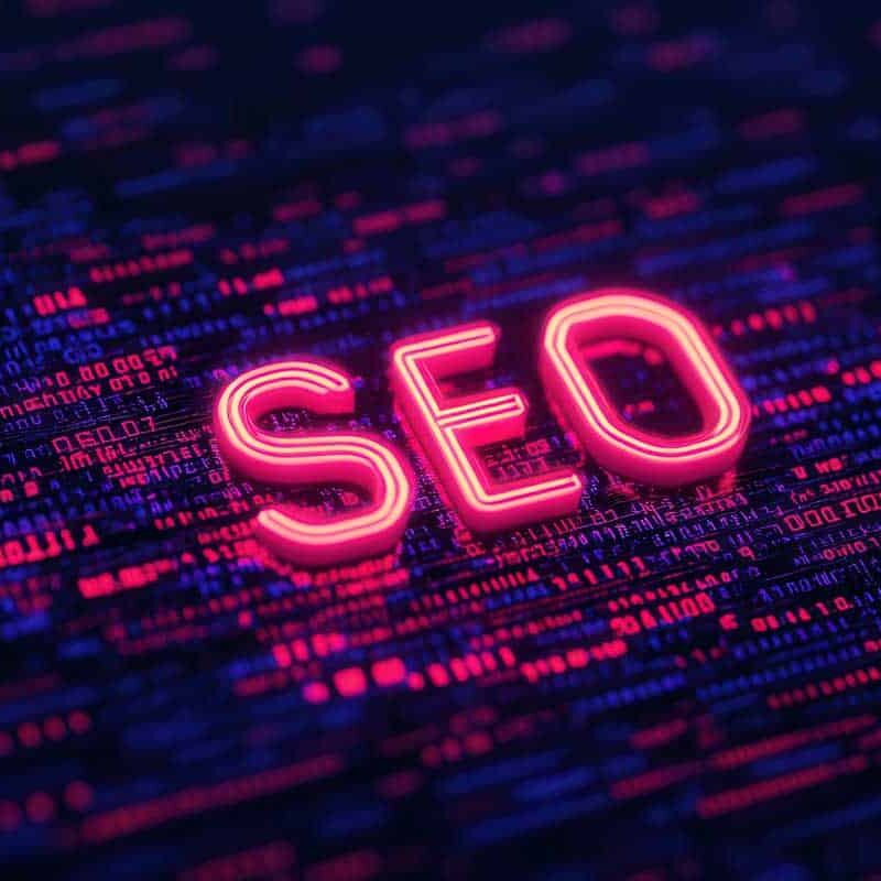 concept ai search engine Neon SEO text on a digital background w Futuristic digital landscape with binary code patterns forming into a keyword cloud, centered on "SEO" in bold, neon text. --chaos 10 --ar 3:2 --profile 773tzfv --stylize 150 --v 6.1 Job ID: c19c5f3d-fc71-4b76-b0ae-60142ec0f6dd