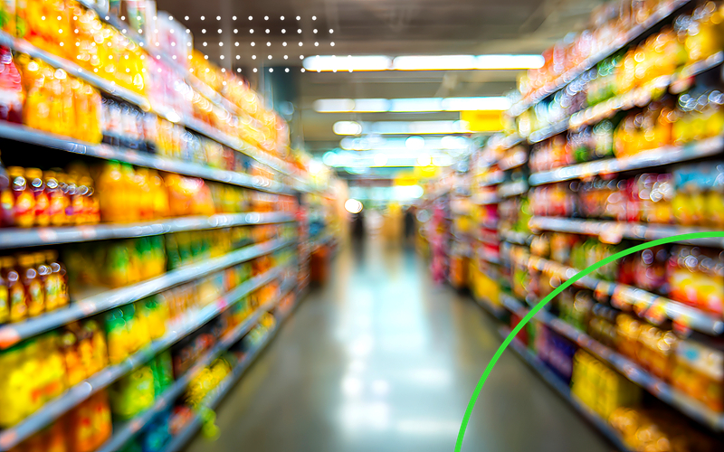CPG Marketing Trends and 2026-2028 Projections from Emulent Grocery Store Aisle Neon Ring Green Emulent