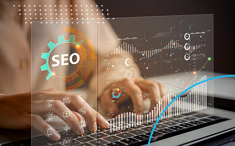 Seo Analytics Dashboard Neon Ring Cyan Emulent