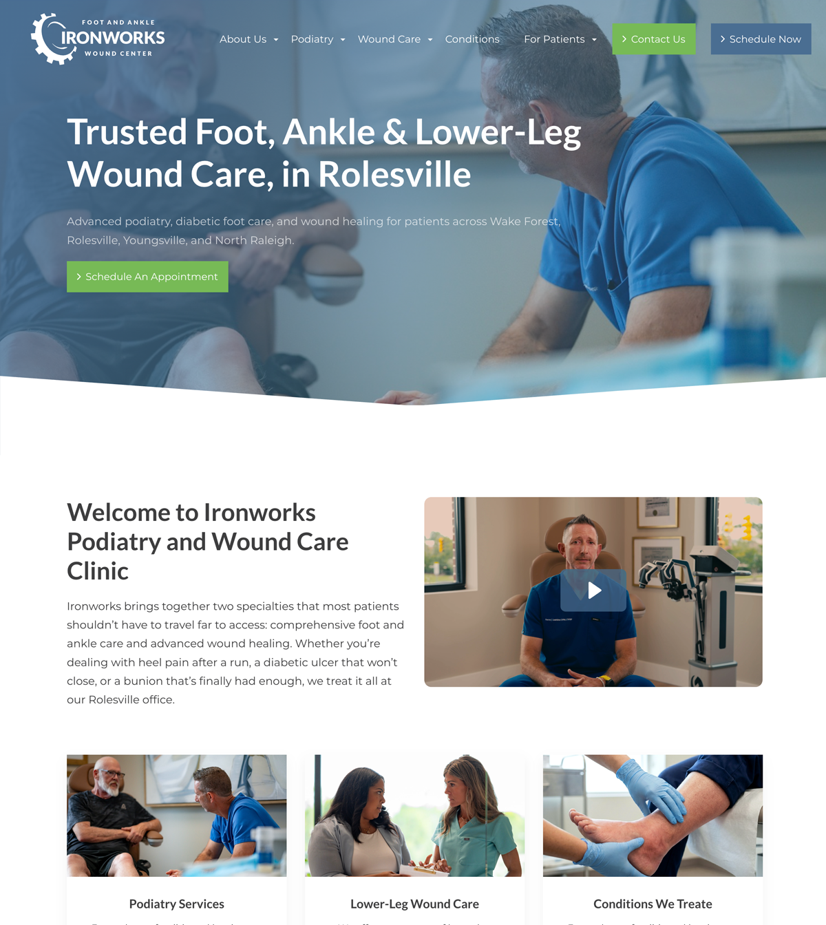 Ironworks Podiatry Website Design
