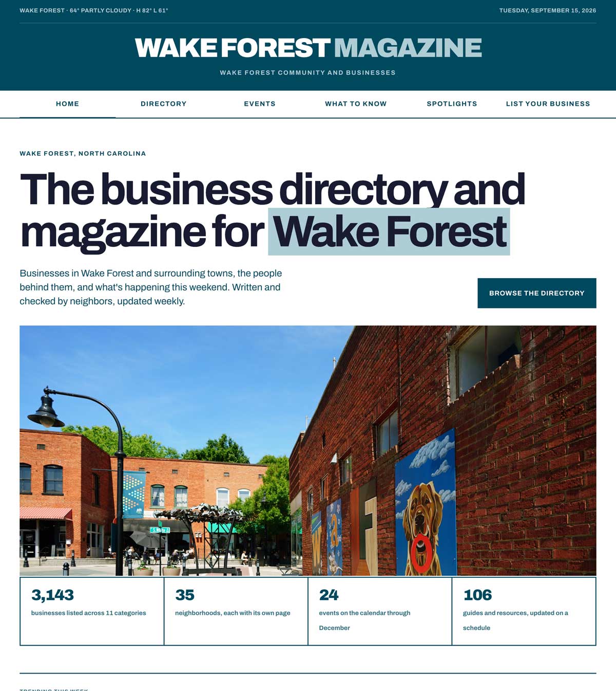Wake Forest Magazine Website Design