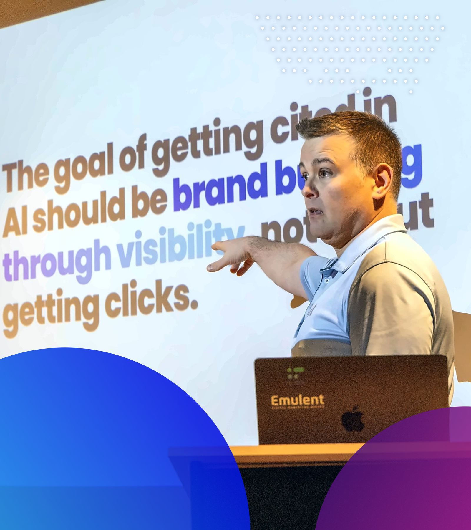 Bill Ross, Founder Of Emulent, Presenting On Ai Search